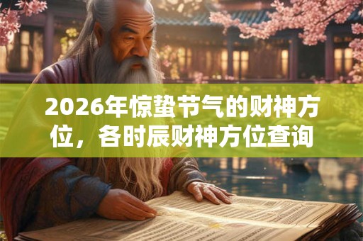 2026年惊蛰节气的财神方位，各时辰财神方位查询