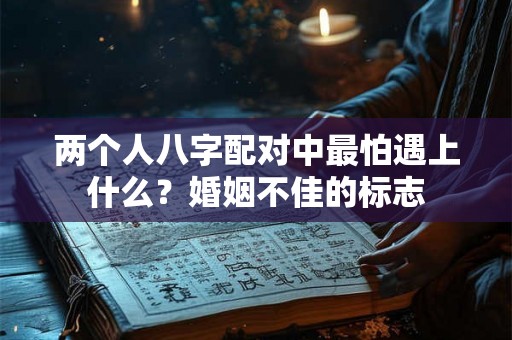 两个人八字配对中最怕遇上什么？婚姻不佳的标志