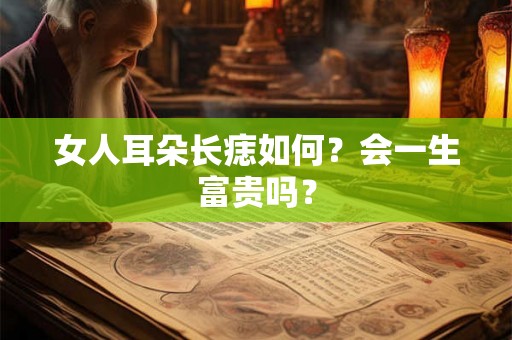 女人耳朵长痣如何？会一生富贵吗？