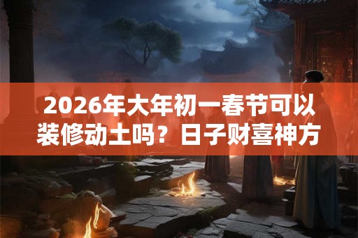 2026年大年初一春节可以装修动土吗？日子财喜神方位？