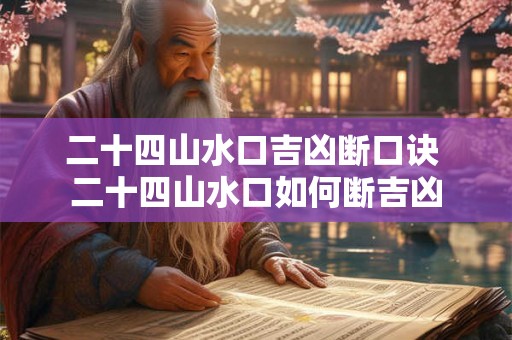 二十四山水口吉凶断口诀 二十四山水口如何断吉凶