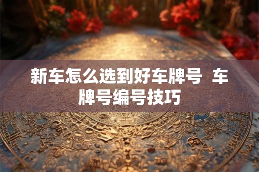 新车怎么选到好车牌号  车牌号编号技巧