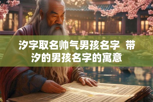 汐字取名帅气男孩名字 带汐的男孩名字的寓意 汐字取名帅气男孩名字 带汐的男孩名字的寓意