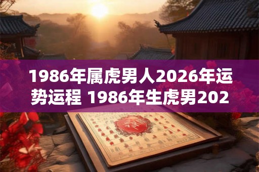 1986年属虎男人2026年运势运程 1986年生虎男2026年运势如何 1986年属虎男人2026年运势运程 1986年生虎男2026年运势如何