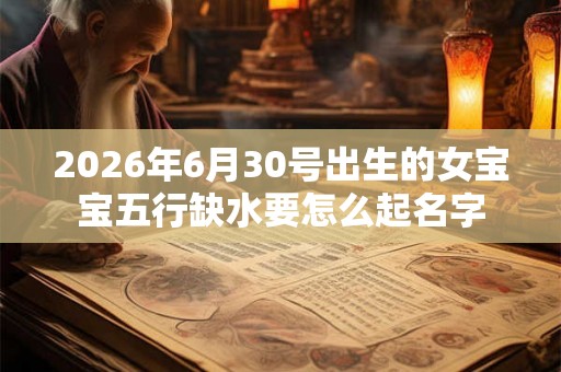 2026年6月30号出生的女宝宝五行缺水要怎么起名字
