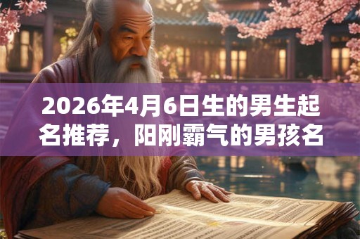 2026年4月6日生的男生起名推荐，阳刚霸气的男孩名字