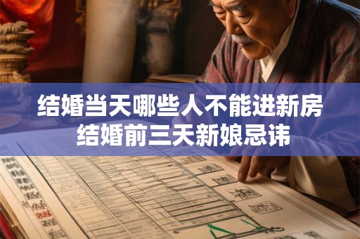 结婚当天哪些人不能进新房 结婚前三天新娘忌讳