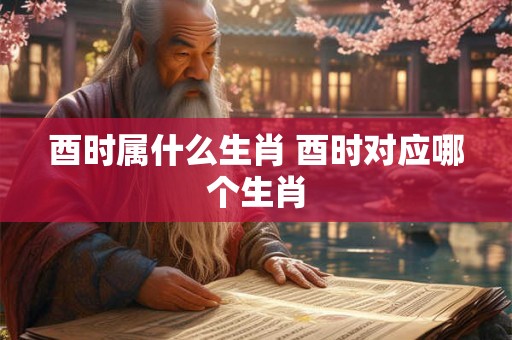 酉时属什么生肖 酉时对应哪个生肖 酉时属什么生肖 酉时对应哪个生肖