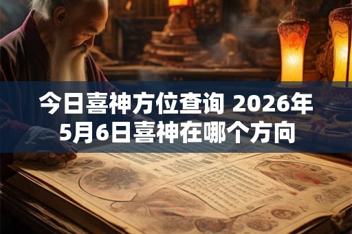 今日喜神方位查询 2026年5月6日喜神在哪个方向