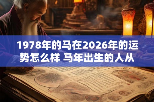 1978年的马在2026年的运势怎么样 马年出生的人从1978年到2026年的运势如何 1978年的马在2026年的运势怎么样 马年出生的人从1978年到2026年的运势如何