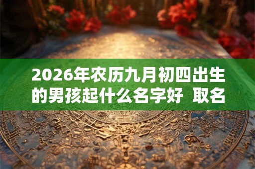 2026年农历九月初四出生的男孩起什么名字好  取名方法
