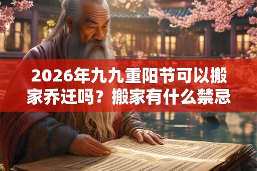 2026年九九重阳节可以搬家乔迁吗？搬家有什么禁忌？