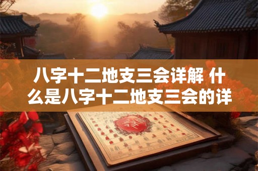八字十二地支三会详解 什么是八字十二地支三会的详解 八字十二地支三会详解 什么是八字十二地支三会的详解