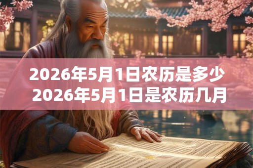 2026年5月1日农历是多少 2026年5月1日是农历几月几日 2026年5月1日农历是多少 2026年5月1日是农历几月几日