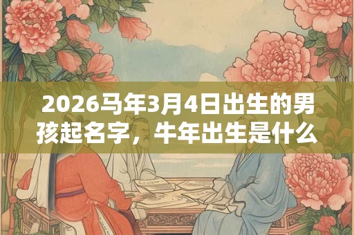 2026马年3月4日出生的男孩起名字,牛年出生是什么命? 2026马年3月4日出生的男孩起名字,牛年出生是什么命?