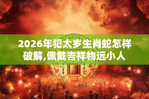 2026年犯太岁生肖蛇怎样破解,佩戴吉祥物远小人