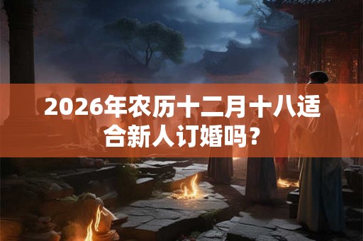 2026年农历十二月十八适合新人订婚吗？