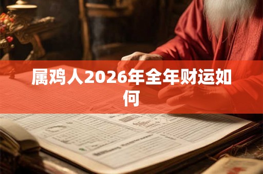 属鸡人2026年全年财运如何