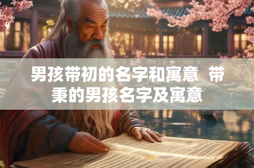 男孩带初的名字和寓意  带秉的男孩名字及寓意