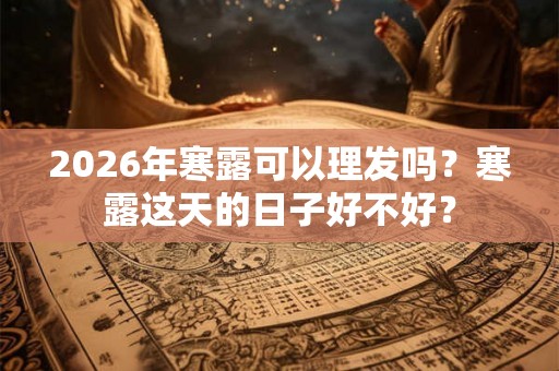 2026年寒露可以理发吗?寒露这天的日子好不好? 2026年寒露可以理发吗?寒露这天的日子好不好?