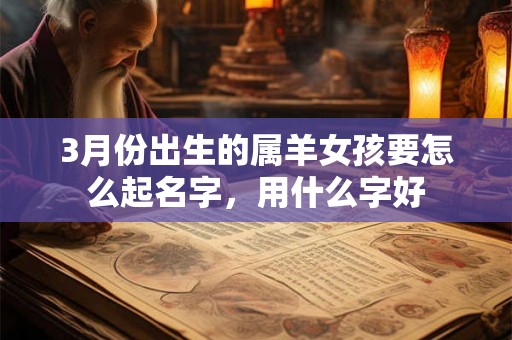3月份出生的属羊女孩要怎么起名字,用什么字好 3月份出生的属羊女孩要怎么起名字,用什么字好
