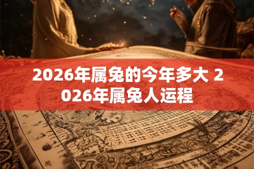 2026年属兔的今年多大 2026年属兔人运程