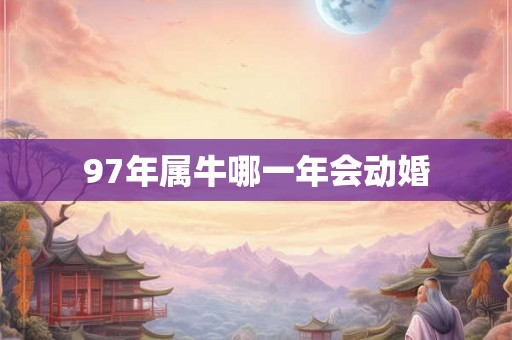 97年属牛哪一年会动婚