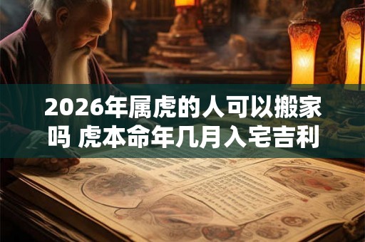 2026年属虎的人可以搬家吗 虎本命年几月入宅吉利