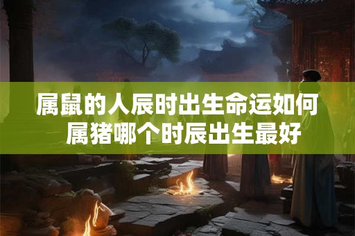 属鼠的人辰时出生命运如何  属猪哪个时辰出生最好