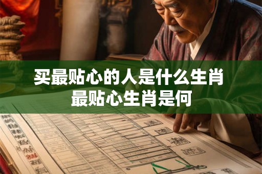 买最贴心的人是什么生肖 最贴心生肖是何