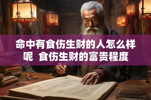 命中有食伤生财的人怎么样呢  食伤生财的富贵程度