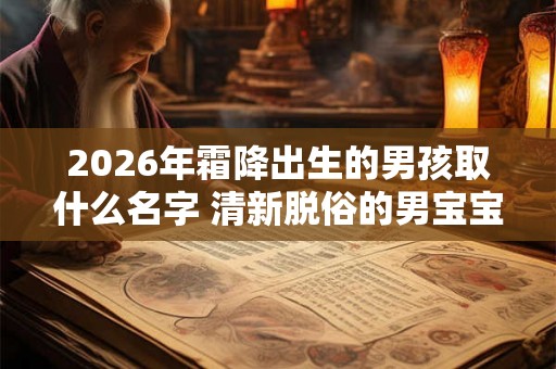 2026年霜降出生的男孩取什么名字 清新脱俗的男宝宝起名 2026年霜降出生的男孩取什么名字 清新脱俗的男宝宝起名