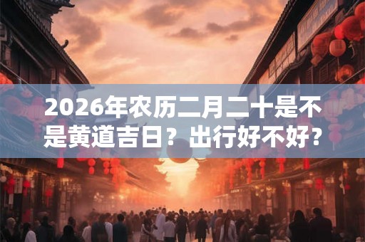 2026年农历二月二十是不是黄道吉日？出行好不好？