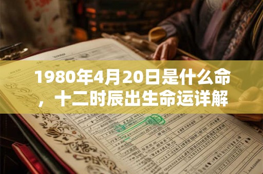 1980年4月20日是什么命，十二时辰出生命运详解