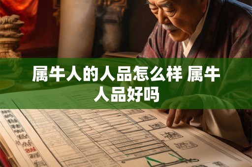 属牛人的人品怎么样 属牛人品好吗