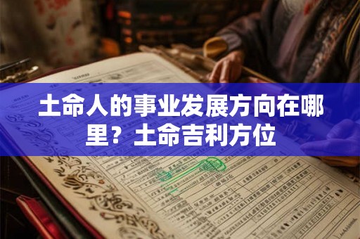 土命人的事业发展方向在哪里?土命吉利方位 土命人的事业发展方向在哪里?土命吉利方位