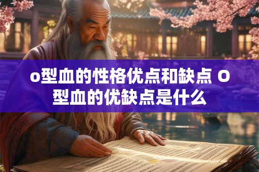o型血的性格优点和缺点 O型血的优缺点是什么 o型血的性格优点和缺点 O型血的优缺点是什么