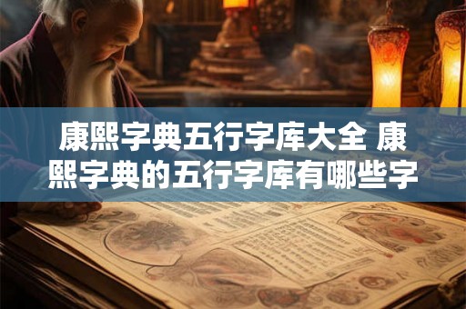 康熙字典五行字库大全 康熙字典的五行字库有哪些字 康熙字典五行字库大全 康熙字典的五行字库有哪些字