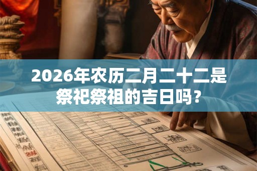 2026年农历二月二十二是祭祀祭祖的吉日吗？