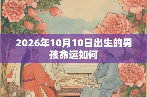 2026年10月10日出生的男孩命运如何 2026年10月10日出生的男孩命运如何
