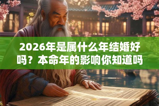 2026年是属什么年结婚好吗？本命年的影响你知道吗？
