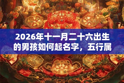 2026年十一月二十六出生的男孩如何起名字，五行属什么