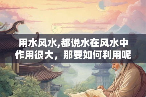 用水风水,都说水在风水中作用很大，那要如何利用呢？
