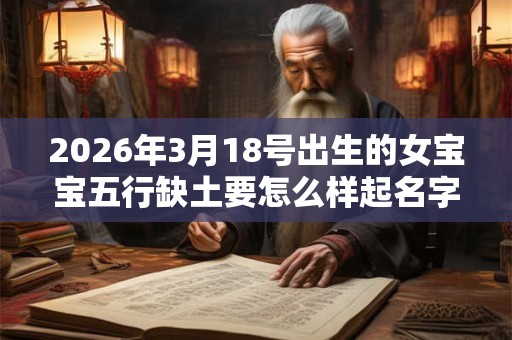 2026年3月18号出生的女宝宝五行缺土要怎么样起名字