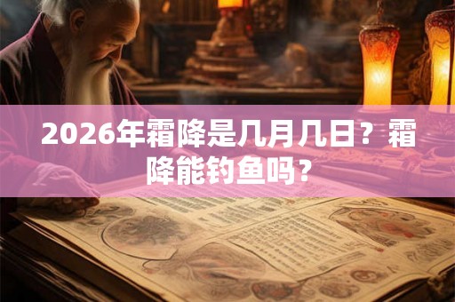 2026年霜降是几月几日？霜降能钓鱼吗？