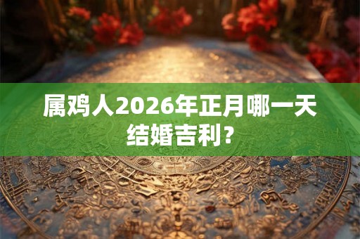 属鸡人2026年正月哪一天结婚吉利？