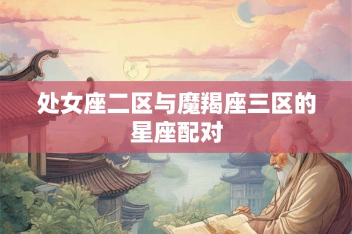 处女座二区与魔羯座三区的星座配对