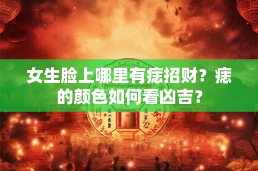 女生脸上哪里有痣招财？痣的颜色如何看凶吉？