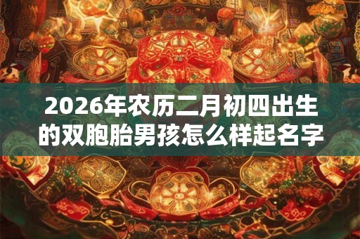 2026年农历二月初四出生的双胞胎男孩怎么样起名字