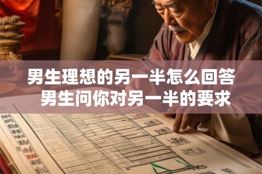 男生理想的另一半怎么回答  男生问你对另一半的要求怎么回答